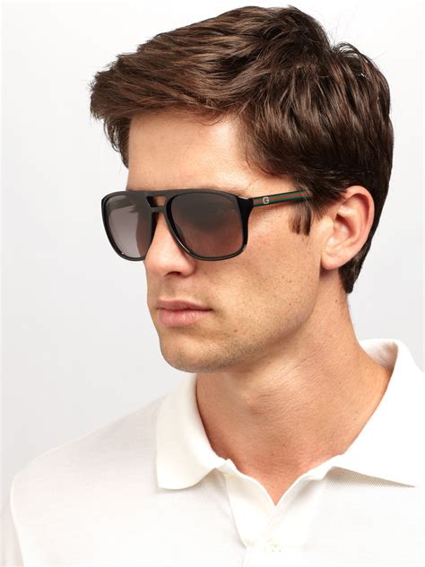 mens blue aviator gucci sunglasses|gucci foldable aviator sunglasses.